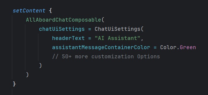 SDK code Demo Screenshot